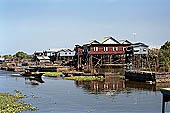 Tonle Sap - Kampong Phluk floating village - stilted houses